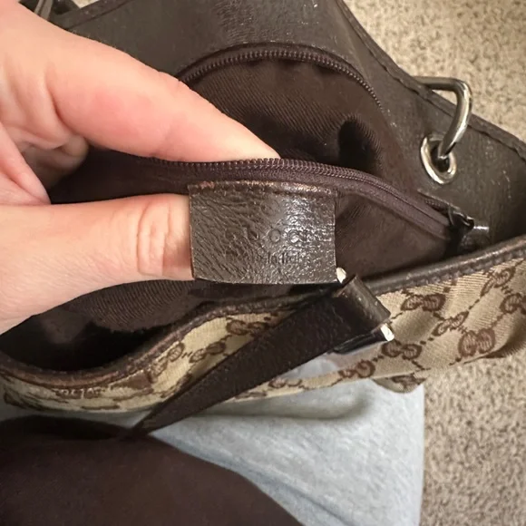 Vintage Gucci Beige and Brown GG Canvas Tote As Is - Picture 7 of 13